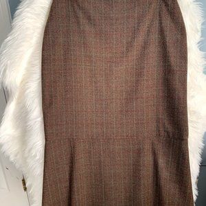 NWT Larry Levine Tweed Print Skirt